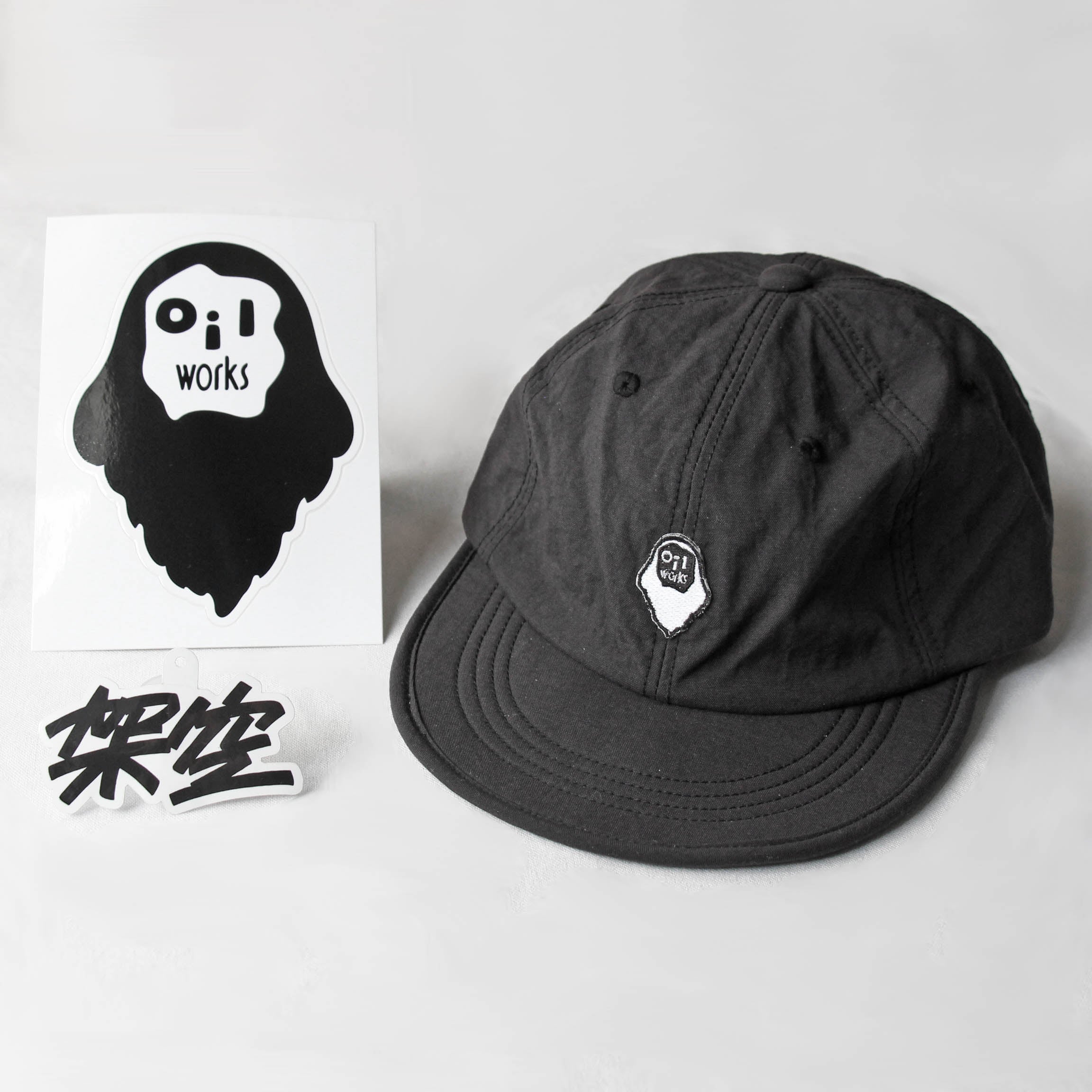 OILWORKS キャップ oil worksネイビー ベースボールキャップ 白い「0」刺繍