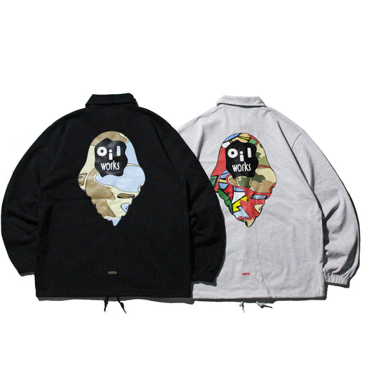 OILMARK Cotton Jersey Coach Jacket